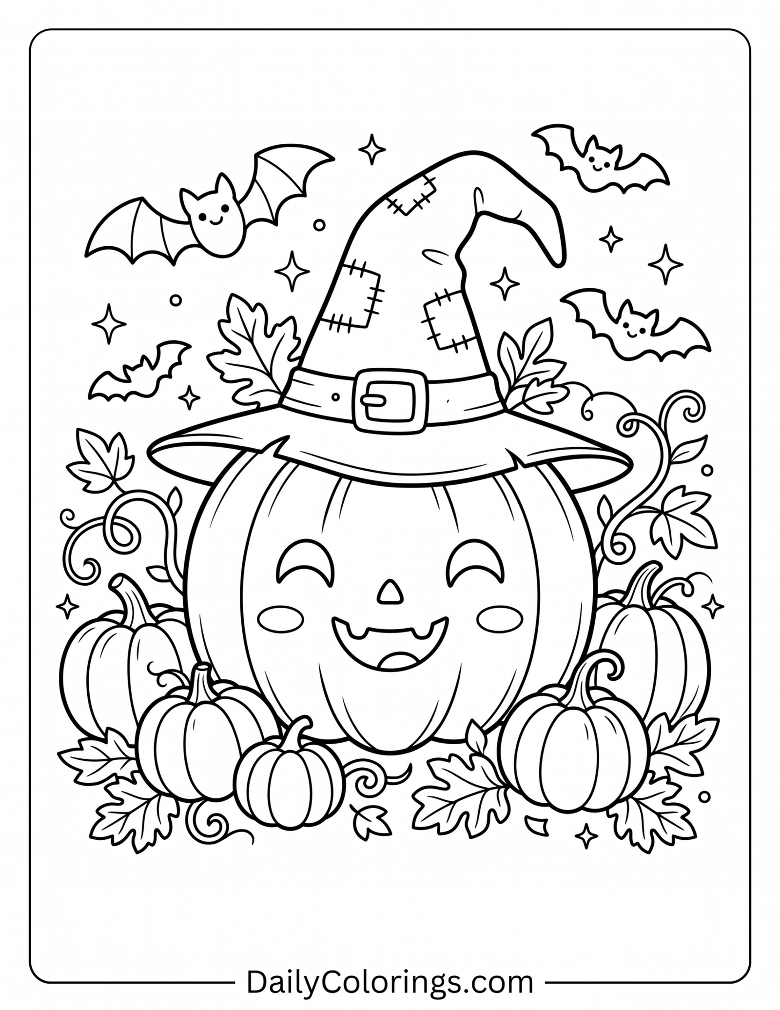 Pumpkin mandala coloring page