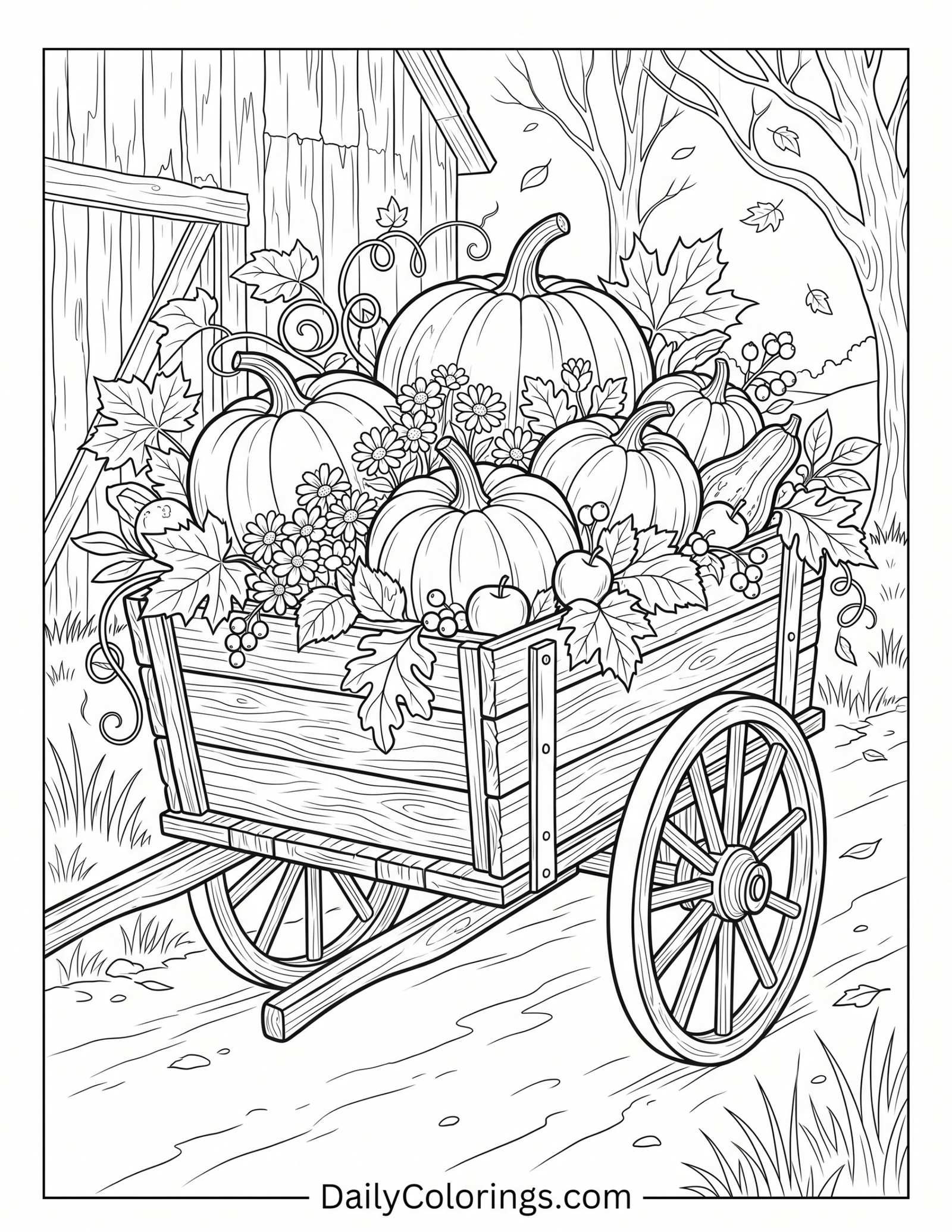 Pumpkin mandala coloring page