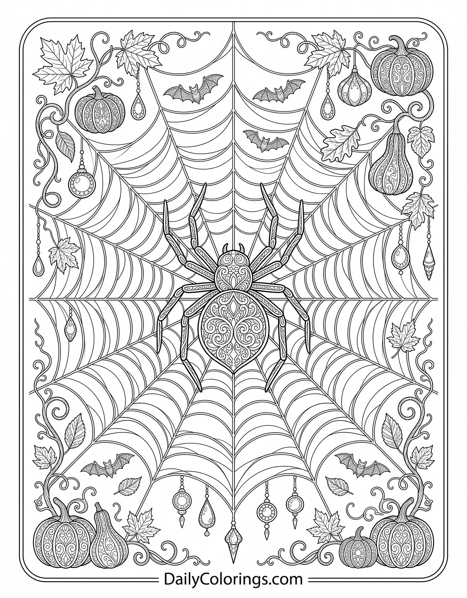 Friendly Monster Halloween coloring page