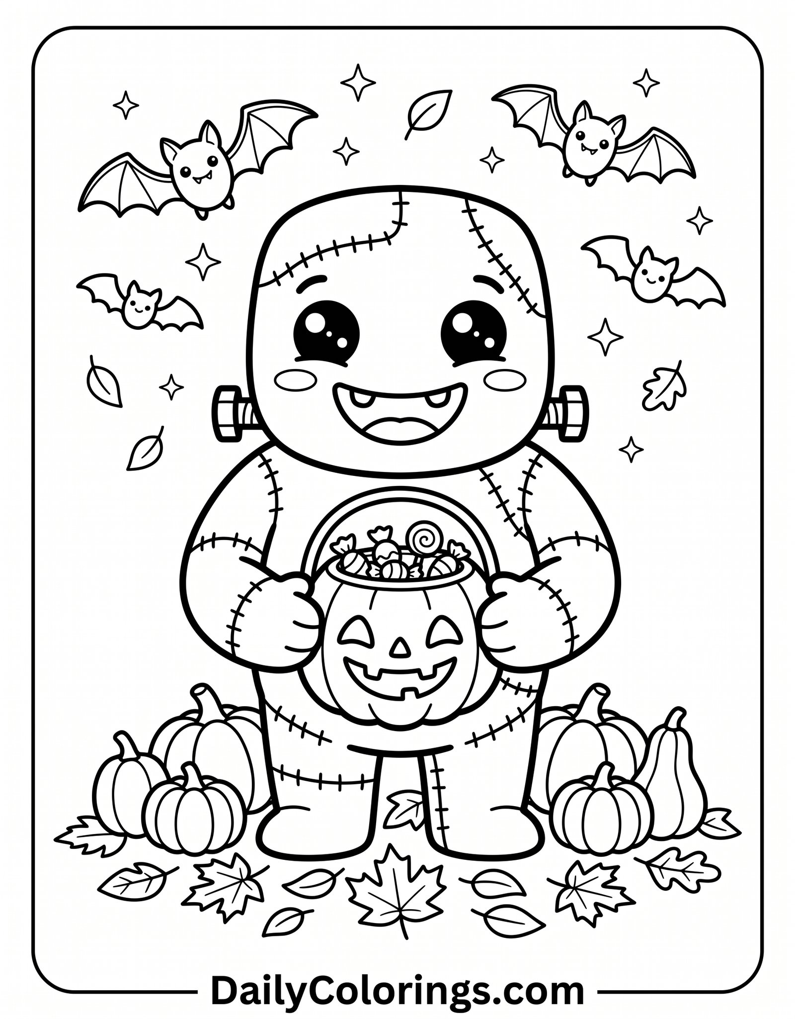 Cute Monster coloring page