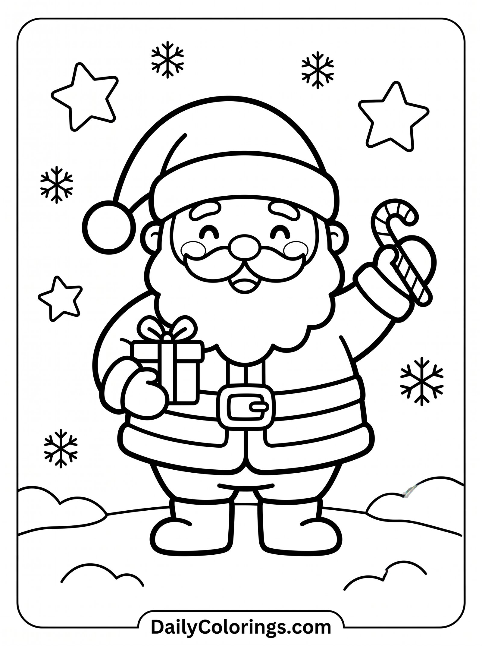 Santa Claus Pattern coloring page