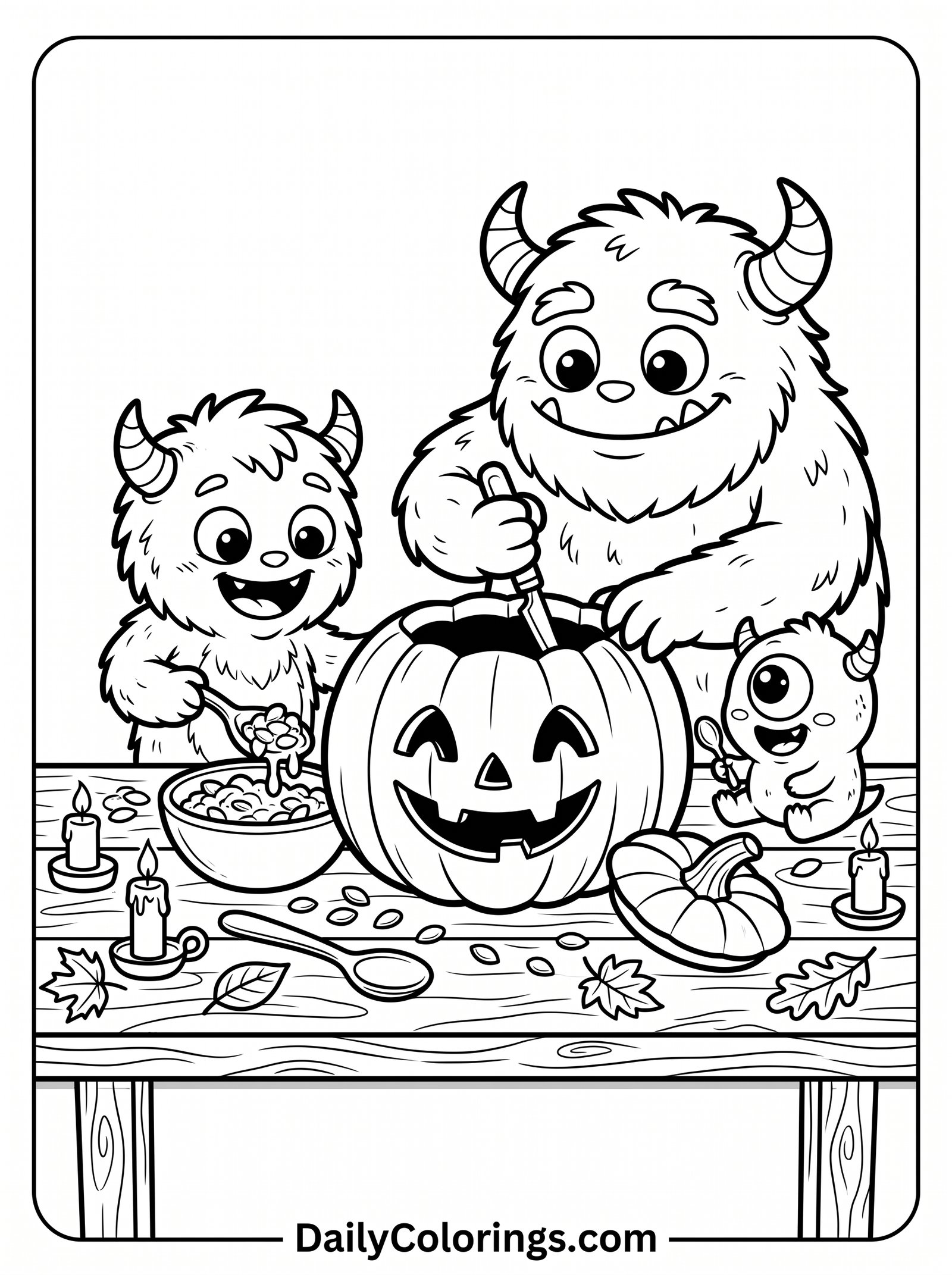 Monster Mandala coloring page