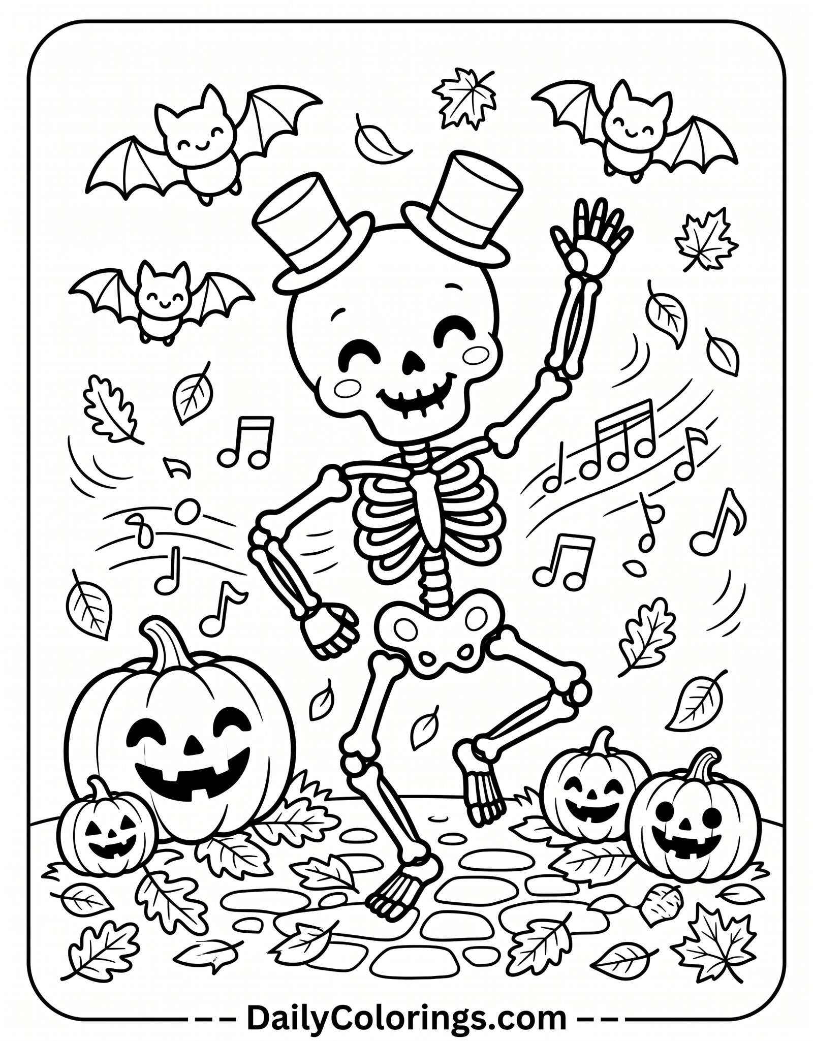 Monster in a Haunted House coloring page