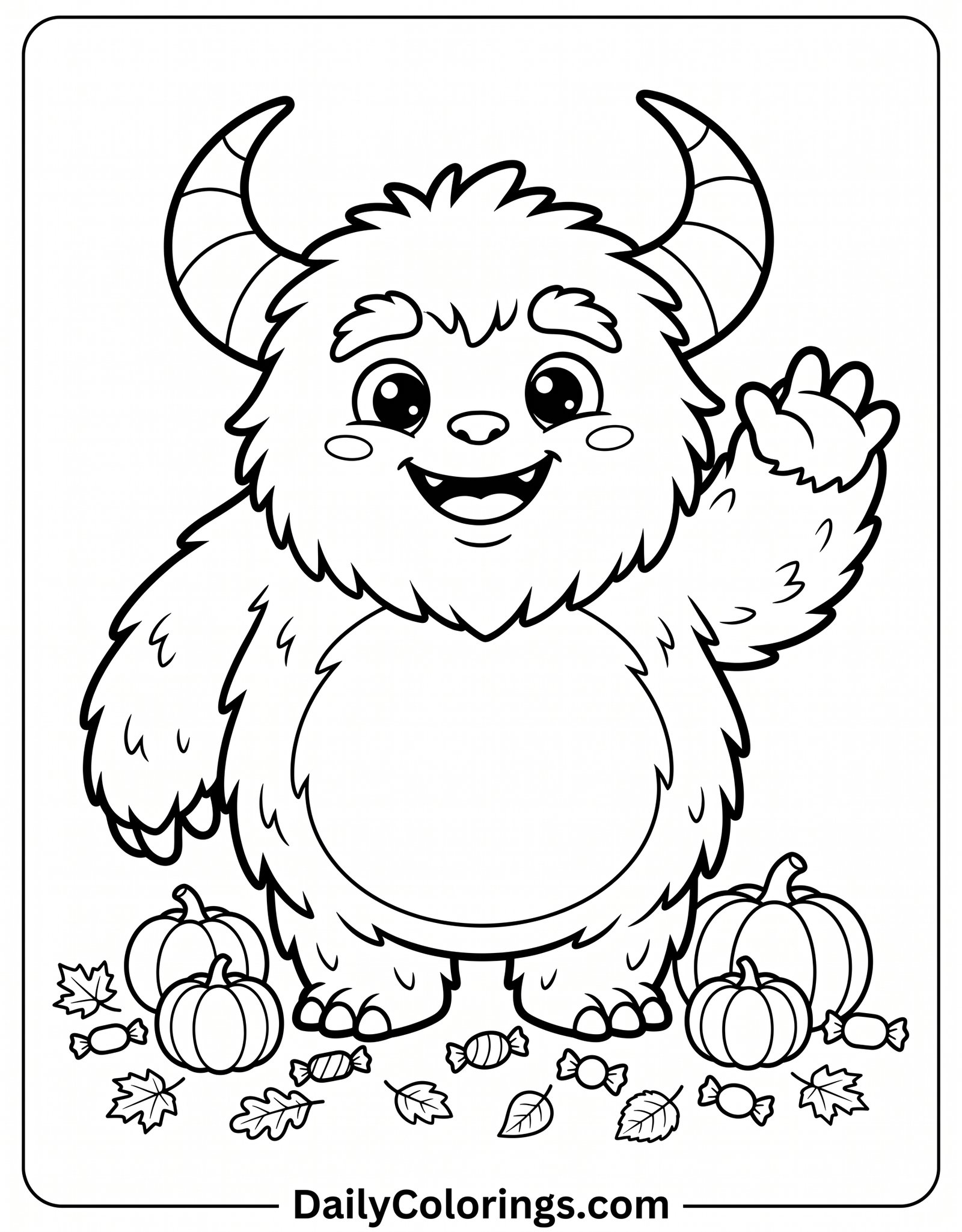 Baby Monster coloring page