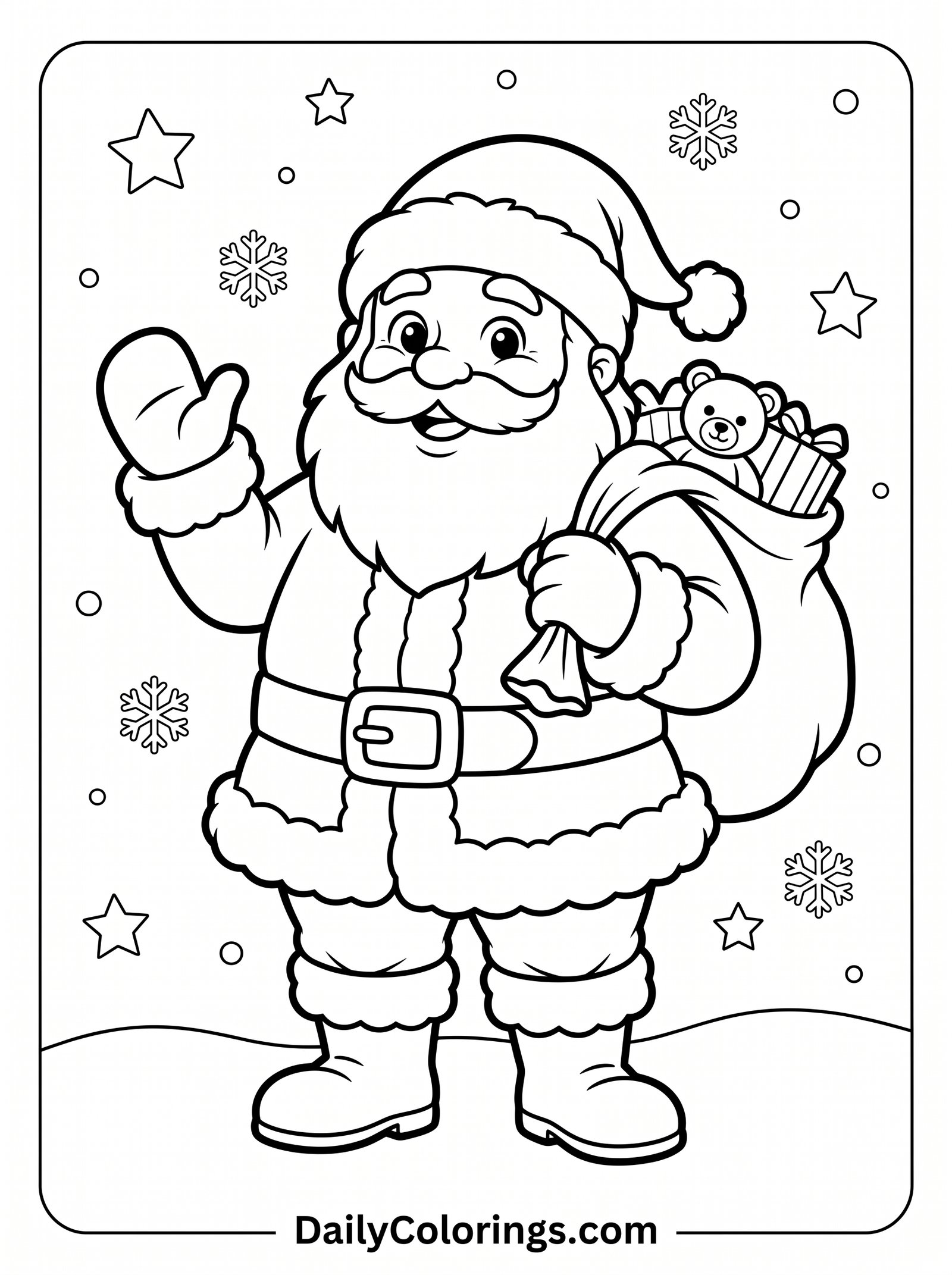 Classic Santa Claus coloring page