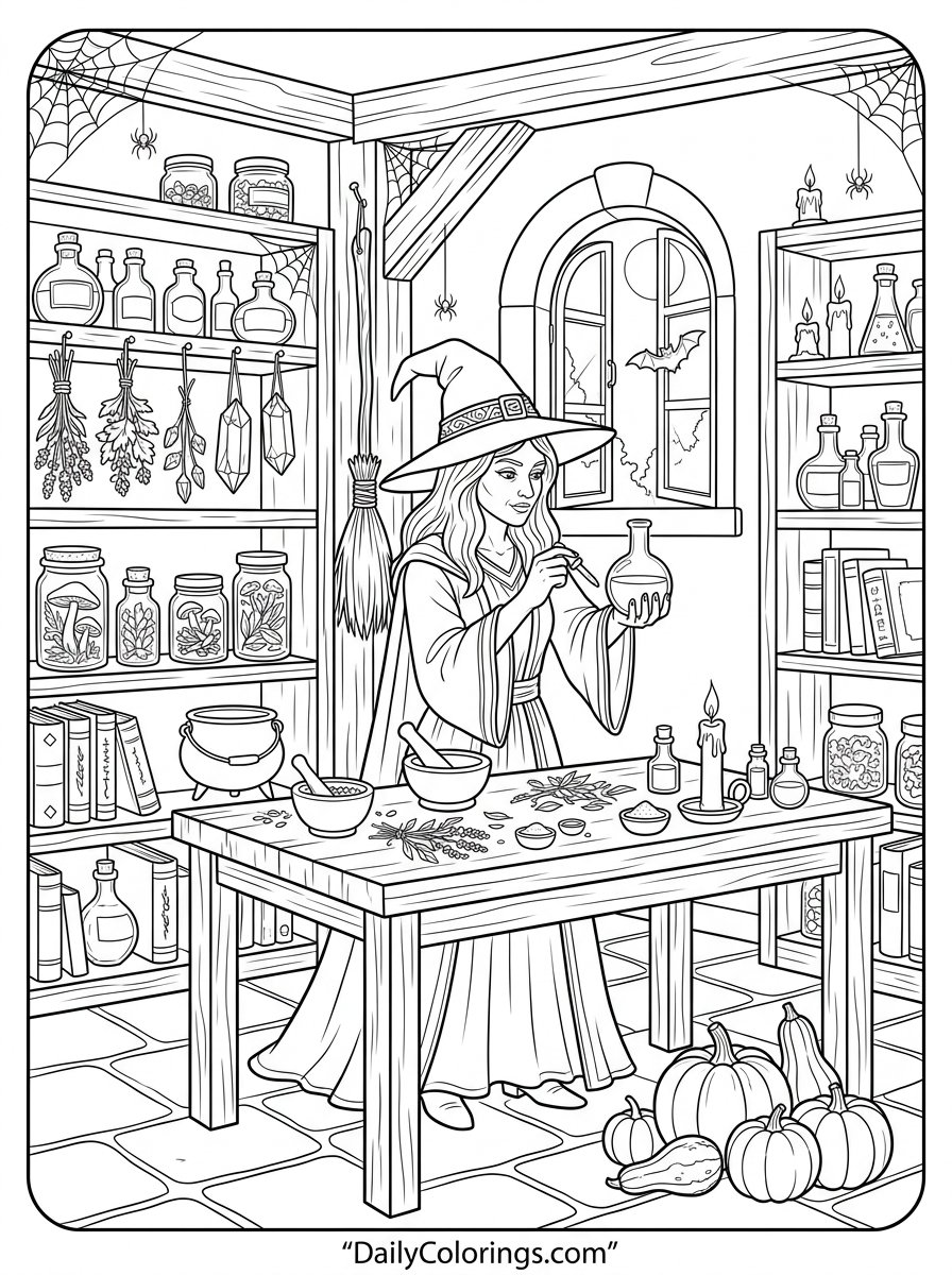 Baby Witch coloring page