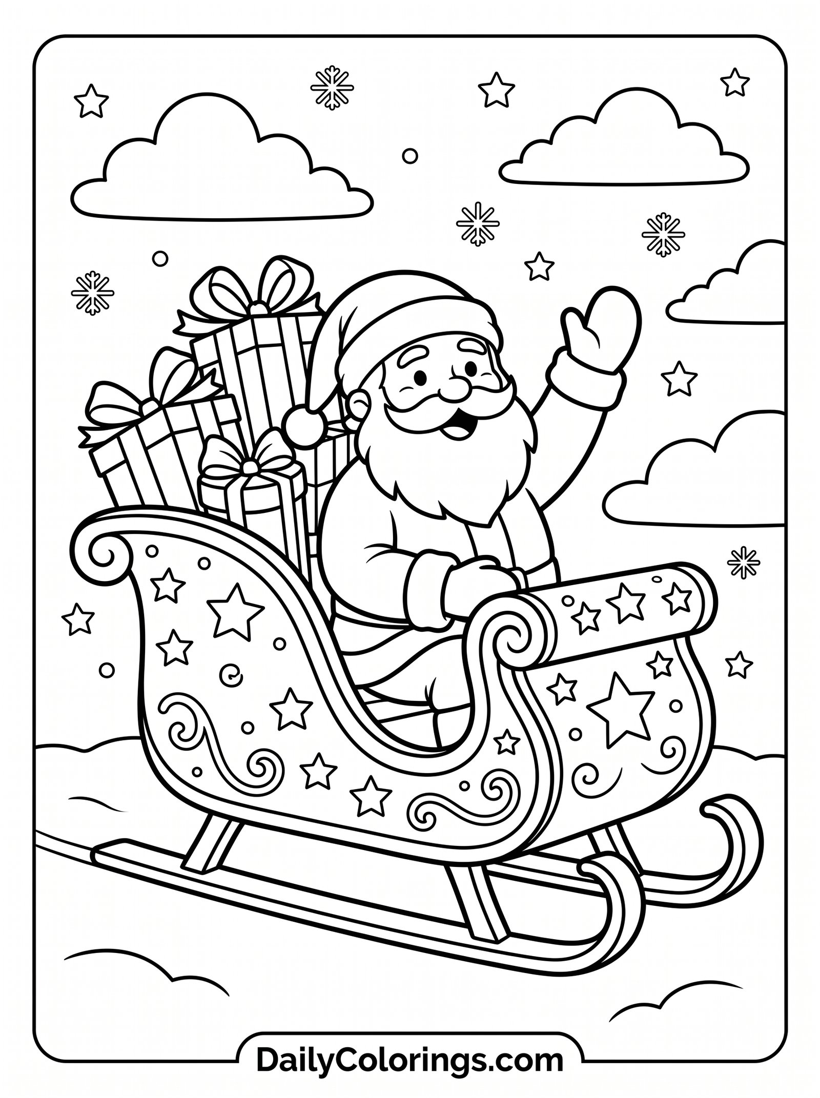 Santa Claus Face coloring page