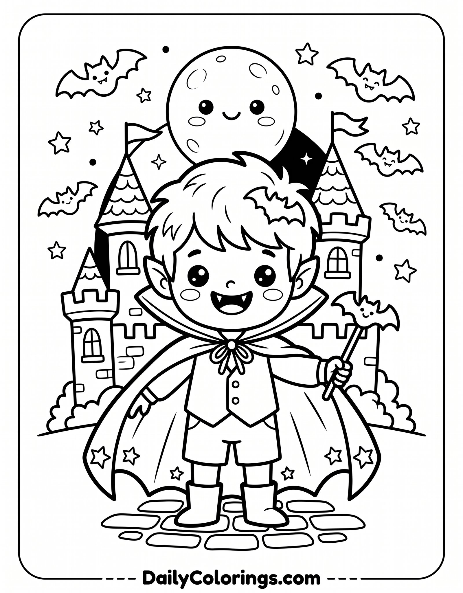 Friendly One-Eyed Monster coloring page