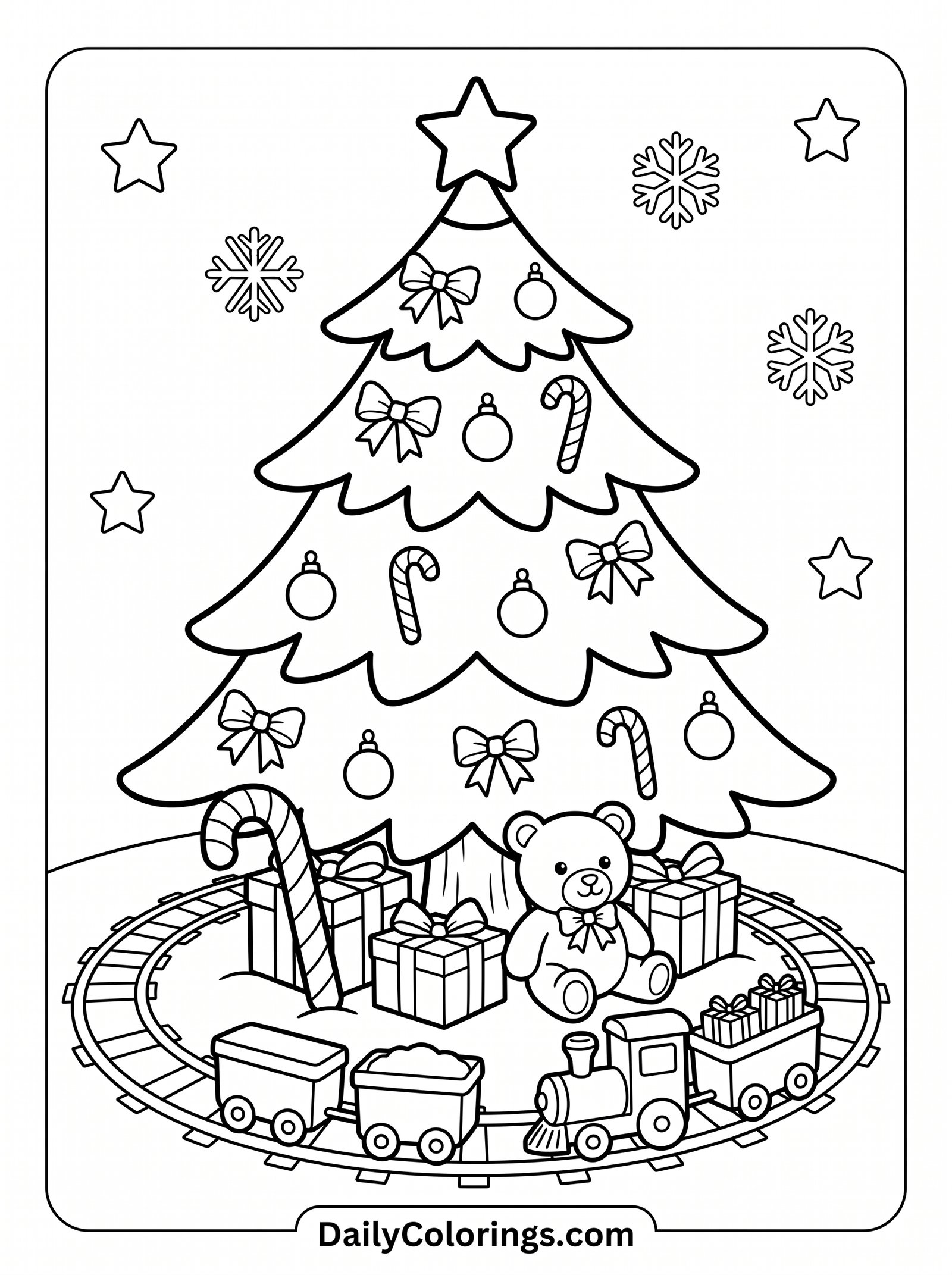 Mini Christmas Tree coloring page